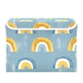thumbnail image 7 of Yayeee Collapsible Cube Storage Bin with Lid Fabric Closet Decorative Basket with Handles, Light Blue Rainbow, 7 of 7