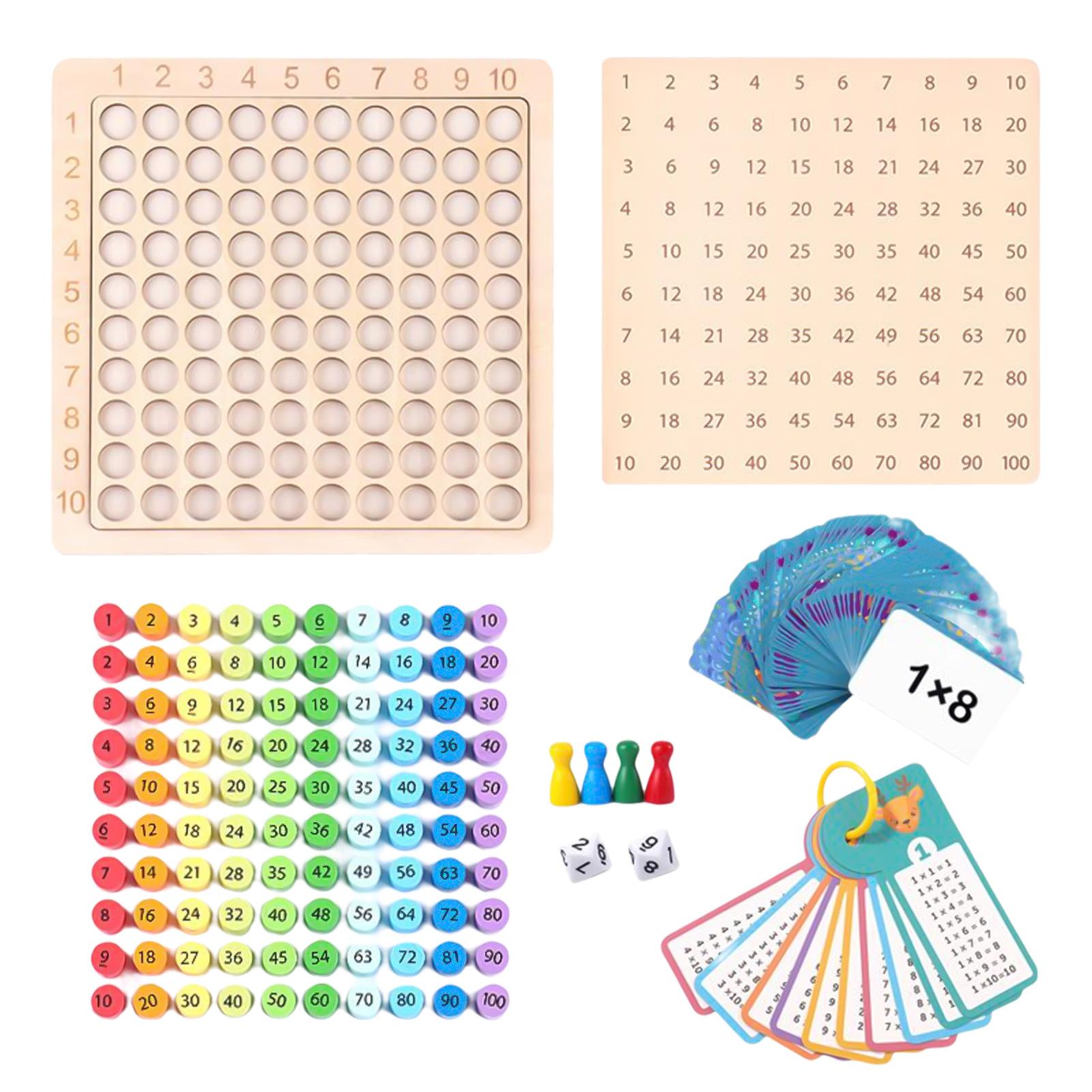 Multiplication Board Game 3in 1 Multiplication Chart Wooden