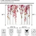 thumbnail image 4 of Burgundy Eucalyptus Small Kitchen Curtains Watercolor Red Leaves Window Treatment Flower Floral Plant Botanical Cafe Short Curtains for Bathroom Dining Fall Tier Treatment Drapes 27.5x39 inch, 4 of 6