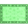 thumbnail image 1 of Ahgly Company Indoor Rectangle Oriental Emerald Green Traditional Area Rugs, 5' x 8', 1 of 4