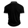 thumbnail image 4 of Gym Shirts Men Short Sleeve,Men's Shirts Muscle Shirt Work Casual Lapel Ribbed Collar Short Sleeve Basic Modern, 4 of 7