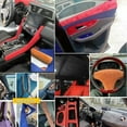 thumbnail image 6 of Self-Adhesive Suede Leather Fabric Wrap for Car Interior, Artificial Stretch Film Stickers for Furniture Craft - Green, 7.87x59in, 6 of 12