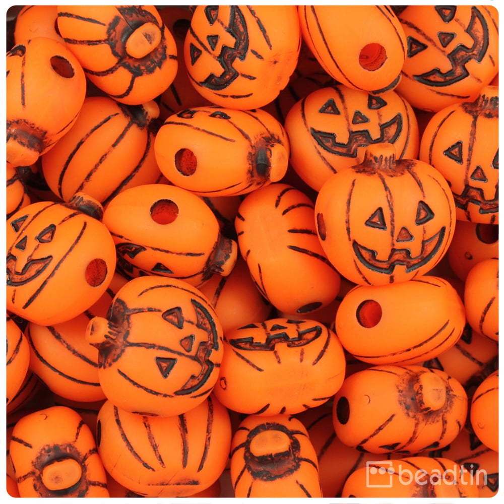 13mm Pumpkin Fall Halloween Ceramic Beads 12