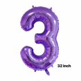 thumbnail image 2 of Set de decoración de fiesta para niñas de tercer cumpleaños, color morado, 2 of 3
