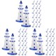 thumbnail image 1 of 60 piezas de esculturas de faro en miniatura, modelos de faros pequeños, adornos de utilería, 1 of 6