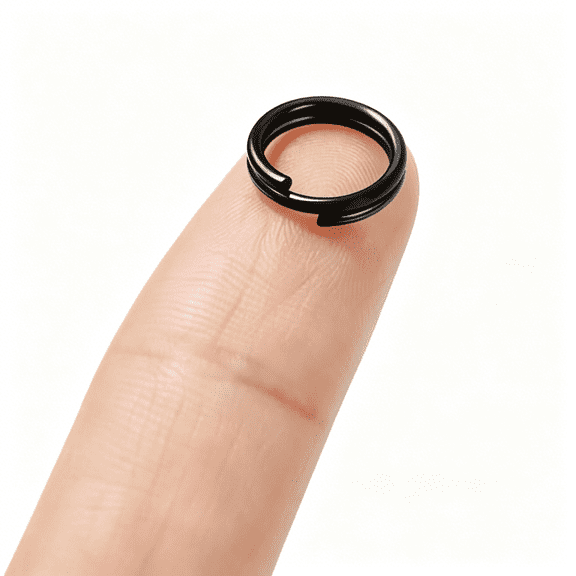 GASTROPOD 30Pcs 304 Stainless Steel Key Rings Split Rings, Small Keyrings, Jump Rings for Diy Crafts, Keys, Keychain Attachment Black