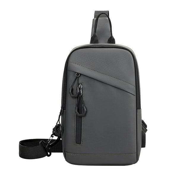 Yooshoverk RFID Blocking Chest Pack - 5 Zippered Pockets with Hidden Compartment - Water Resistant Nylon for Travel