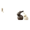 thumbnail image 1 of Organizador de ganchos de pared plegable para armario de baño con estatua de cerámica, decoración de conejo de para armario de Pascua, toall, 1 of 8