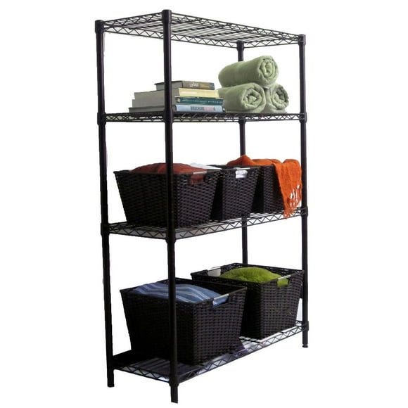TRINITY 4-Tier Indoor Wire Shelving Rack | 36" X 14" X 54" | Nsf | Dark Bronze