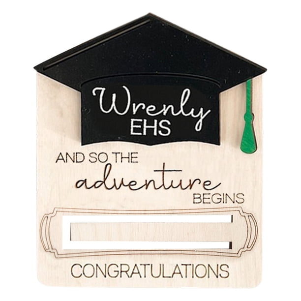 Xihbxyly Cartera de Madera para Graduación, Bandeja de Dinero Personalizada, Pastel de Dinero Como Regalo de Graduación, Graduación de Secundaria, Universidad, Enfermería, Ingeniería, Idea de Regalo
