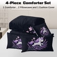 thumbnail image 2 of Sleepwish Kids Bedding Set 4 Pieces Super Soft Unicorn King Comforter Set for Girls, Purple, 2 of 8