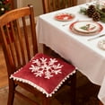 thumbnail image 4 of Christmas Chair Pads with Ties Decorative Soft Velvet Comfy Solid Seat Cushion for Dining Chairs, Office Chairs, Hardwood Floors (Red), 4 of 6