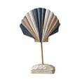 thumbnail image 1 of simhoa Wood Shell Ornament Creative Unique Figurine for Countertop Bookshelf Office Dark Blue, 1 of 8