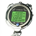 thumbnail image 3 of Backlight Stopwatch Metal Athletic Training Timer 1/1000th Second backlight stopwatch 1/1000th 3 Lap Memory Digital Stop Watch, 3 of 7