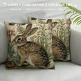 thumbnail image 3 of Nawypu Throw Pillow Covers Adorable Animals Rabbit Hedgehog Bird Butterfly Decorative Pillowcases Cotton Linen Square Throw Pillow Case Home Couch Decor Cushion Cover, 3 of 5