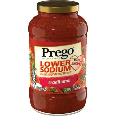 Prego Lower Sodium Traditional Italian Sauce, 23.5 oz ...