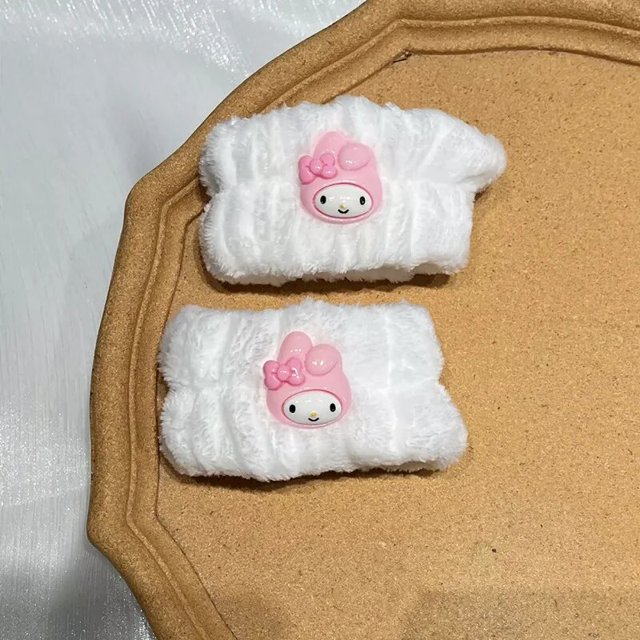 Kawaii Sanrios anime Hello Kittys Cinnamorol Mymelody Onpompurin pulsera deportes sudor toallita lavado de cara banda para el cabello, regalo de cumpleaños