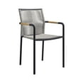 thumbnail image 2 of Modway Serenity Aluminum Outdoor Patio Armchairs in Light Gray (Set of 2), 2 of 7