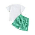 thumbnail image 6 of Boys Clothes Toddler Little Boy Outfit Kids Summer Cotton Stretch Printed Short Sleeved Running Suit 0 3 6 12 18 24 Months T-shirt Tops Shorts 2PCS Set Outfits, 6 of 7