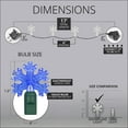 thumbnail image 2 of LED Star Lights String Outdoor Star Lights LED String, Snowflake Shaped Lights Outdoor Star Lights String Lights, Indoor-Outdoor (35 Lights, 17 Ft, Blue Snowflake Lights), 2 of 2