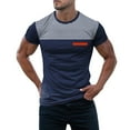 thumbnail image 1 of BOBOGOJP T-Shirt à Manches Courtes pour Hommes T-Shirts à Manches Courtes Col Rond Confortable (Marine,m), 1 of 5