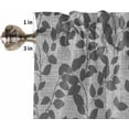 thumbnail image 5 of Kitchen Curtains Set, Grey Botanical Kitchen Curtains and Valances Set, Pastoral Spring Floral Summer Art Rod Pocket Tier Curtains 24 Inch Length for Cafe/Bedroom Windows, 5 of 6