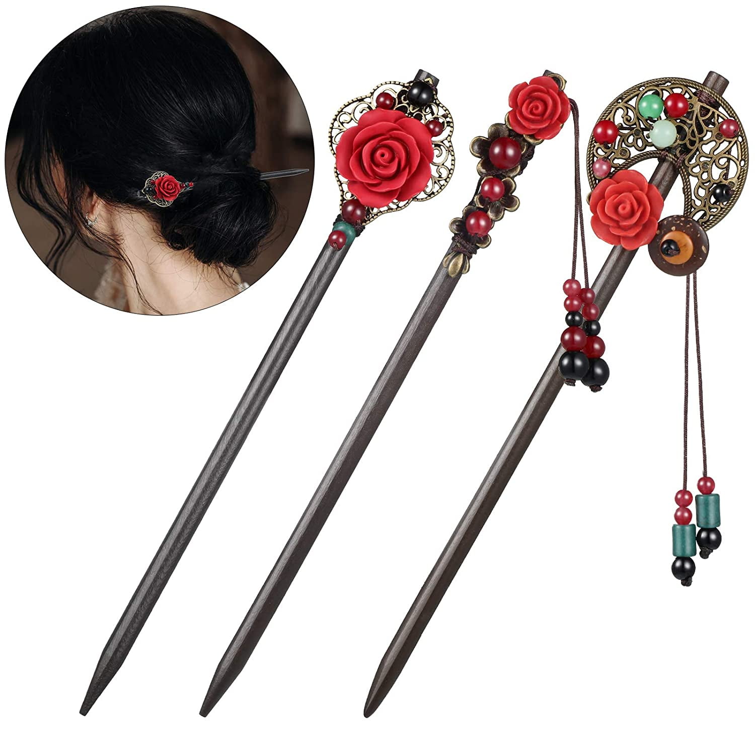 Gold Whale Fin Tail  Vintage Chinese Style Hairpins Hair Chopsticks W   Beautiful Chopsticks