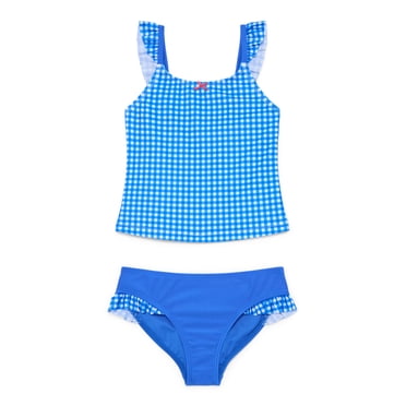 Wonder Nation Girls Ruffle Tankini Swimsuit, 2-Piece, Sizes 4-16