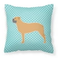 thumbnail image 2 of Carolines Treasures BB3871PW1818 Bullmastiff Checkerboard Green Fabric Decorative Pillow, 2 of 5