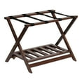 thumbnail image 2 of PJ Wood Hotel Style Wood Folding Suitcase Luggage Rack w/Shelf, (2 Pack), 2 of 9