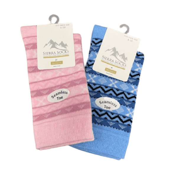 Sierra Socks Women Athletic Sports Ankle Crew Socks 2 Pair Pack Socks Cool