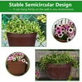 thumbnail image 2 of BUZIFU 2 Pcs Hanging Planters Wall Mounted Hanging Basket Fence Planter Hanging Plant Pots Plastic Flower Pot Container with Drainage and 4 Hooks for Balcony Fence Patio Planters, Indoor Outdoor, 2 of 8