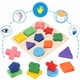 thumbnail image 2 of Juguetes educativos para niños, rompecabezas geométricos de madera que fomentan la inteligencia, rompecabezas de aprendizaje de madera de colores brillantes, regalo para bebés en edad preescolar (A), 2 of 5