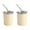 White, variant on Set Of 2 304 Stainless Steel Drinking Glasses Stackable Double Walled Cups Metal Mugs with Straw and Lid Drinkwares