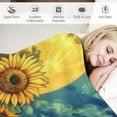 thumbnail image 3 of BCIIG Sunflowers Warm Lightweight Blanket Soft Fleece Throw Blanket All Seasons Super Soft Blanket for Living Rooms Sofa Decor Gifts 60x80in, 3 of 6