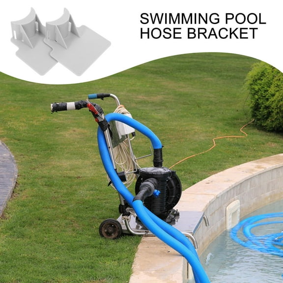 PENIKOKO Garden Water Hose Holder 2Pcs Abs Grey For Swimming Pool Yard Pipe Support