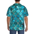 thumbnail image 3 of Fotbe Square Glass Mosaic Camisa Estampada de Manga Corta para Hombre, Casual de Verano, Estilo Playero, Sin Arrugas-Medium, 3 of 5
