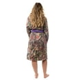 thumbnail image 2 of Treel Adult Woman's Coral Fleece Camo Shawl Collar Belted Lounge Robe, 3X, Purple, 2 of 5