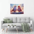 thumbnail image 5 of Kdxio Heart Sky Bird Couple Wall Hanging Tapestries Banner For Bedroom College Dorm Home Living Room Party Decor 29X37 In, 5 of 8