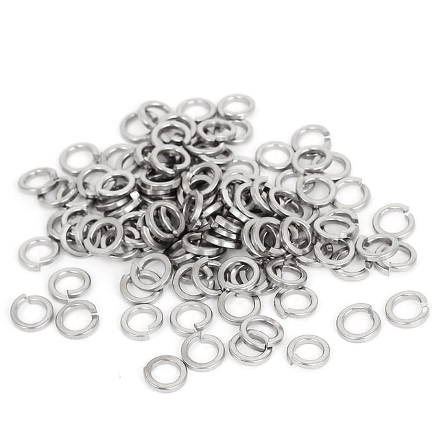 100 piezas de arandelas de resorte de bloqueo divididas de acero inoxidable 304 para tornillos M6