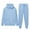 Blue-B, variant on Men's 2 Piece Outfits Solid Color Hoodie Top with Drawstring Pants Hoodie Sweatshirt Tracksuit & Joggers Sweatpants Sweatsuit Set Yellow 10(XL)