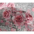 thumbnail image 4 of oneOone Viscose Chiffon Peach Fabric Leaves & Rose Floral Quilting Supplies Print Sewing Fabric By The Yard 42 Inch Wide, 4 of 4