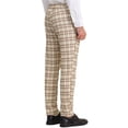 thumbnail image 3 of Lars Amadeus Men's Dress Checked Flat Front Business Plaid Formal Pants, 3 of 6