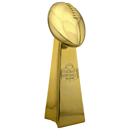 Fantasy Football Trophy 14" - Gold Finish Champion Award for League Winner, Bold Replica Design, Premium Football Trophy for Fantasy Football Trophies Display or Rotation