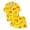 Yellow, variant on Luvoko Tween Pajamas Casual Bow Tie Printed Pajamas For Girls New Baby Girl Letter Clothe Baby Wrap Girl Crop Top Sweatshirt Set Girl Baby Gown Baby Girl Hat Headband Set Romper Cute Sweatsuit Baby