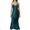 Green, variant on Seductive Satin Strapless Backless Long Dress With Waist Cinching Tie