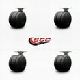 thumbnail image 2 of 3 Inch Black Heavy Duty Floor Safe Twin Wheel Casters Top Plate Set of 4 SCC, 2 of 2