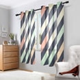 thumbnail image 2 of Yayeee Window Curtains Light Filtering 63"x52" Grommet Panel Pair Home Living Room Decor, Isometric Green, 2 of 7