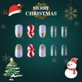 thumbnail image 6 of Yoyauz 24 PCS Christmas Fake Nails Shining Colorful Snowflake Star Design Short Fake Nails, Christmas Color Matching Nails for Winter DIY Nail Decoration, 6 of 7