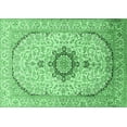 thumbnail image 1 of Ahgly Company Machine Washable Indoor Rectangle Medallion Emerald Green Traditional Area Rugs, 2' x 5', 1 of 4